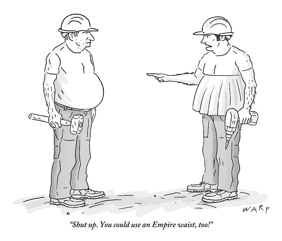 900x770 one fat construction worker drawing - Fat People Drawing