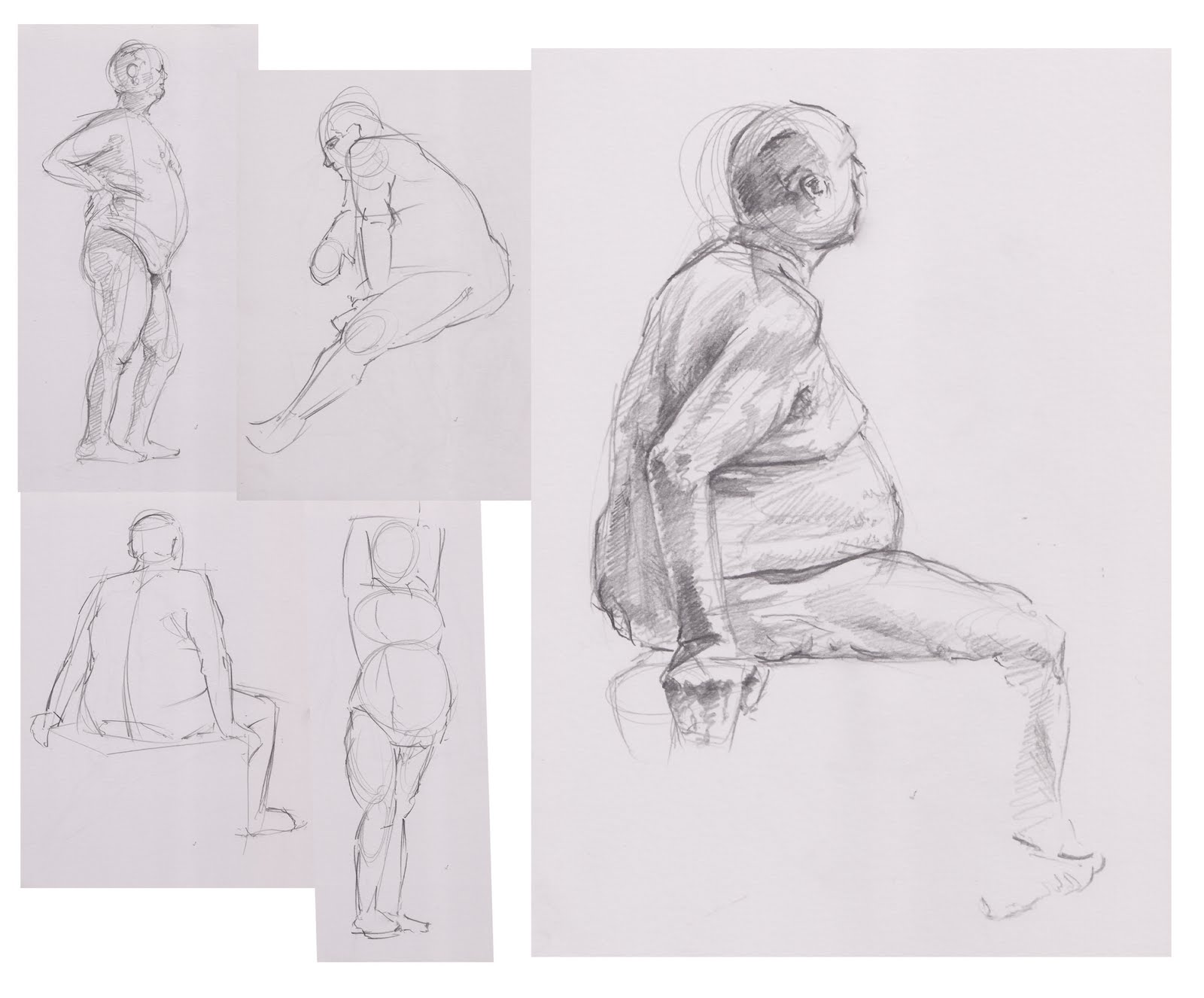 1600x1326 Tom Mcdowell Life Drawing - Fat People Drawing