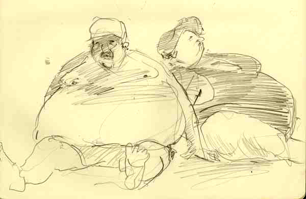 600x391 Pencil Sketches Life's Too Short For Nuance - Fat People Drawing