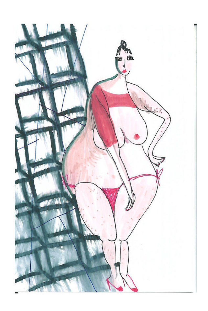 794x1188 fat woman art fat woman drawing fat woman painting original etsy - Fat Woman Drawing