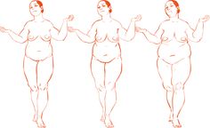 236x144 drawing chubby and overweight fat characters body fat - Fat Woman Drawing