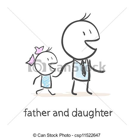450x464 father and daughter - Father And Daughter Drawing