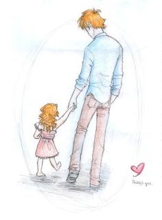 236x320 i saw the cutest dad walking with his little daughter the other - Father And Daughter Drawing