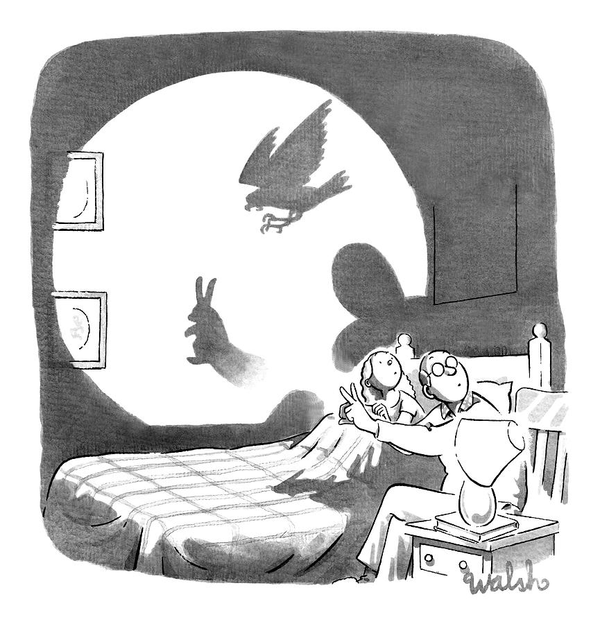 865x900 a father and daughter make shadow puppets drawing - Father And Daughter Drawing