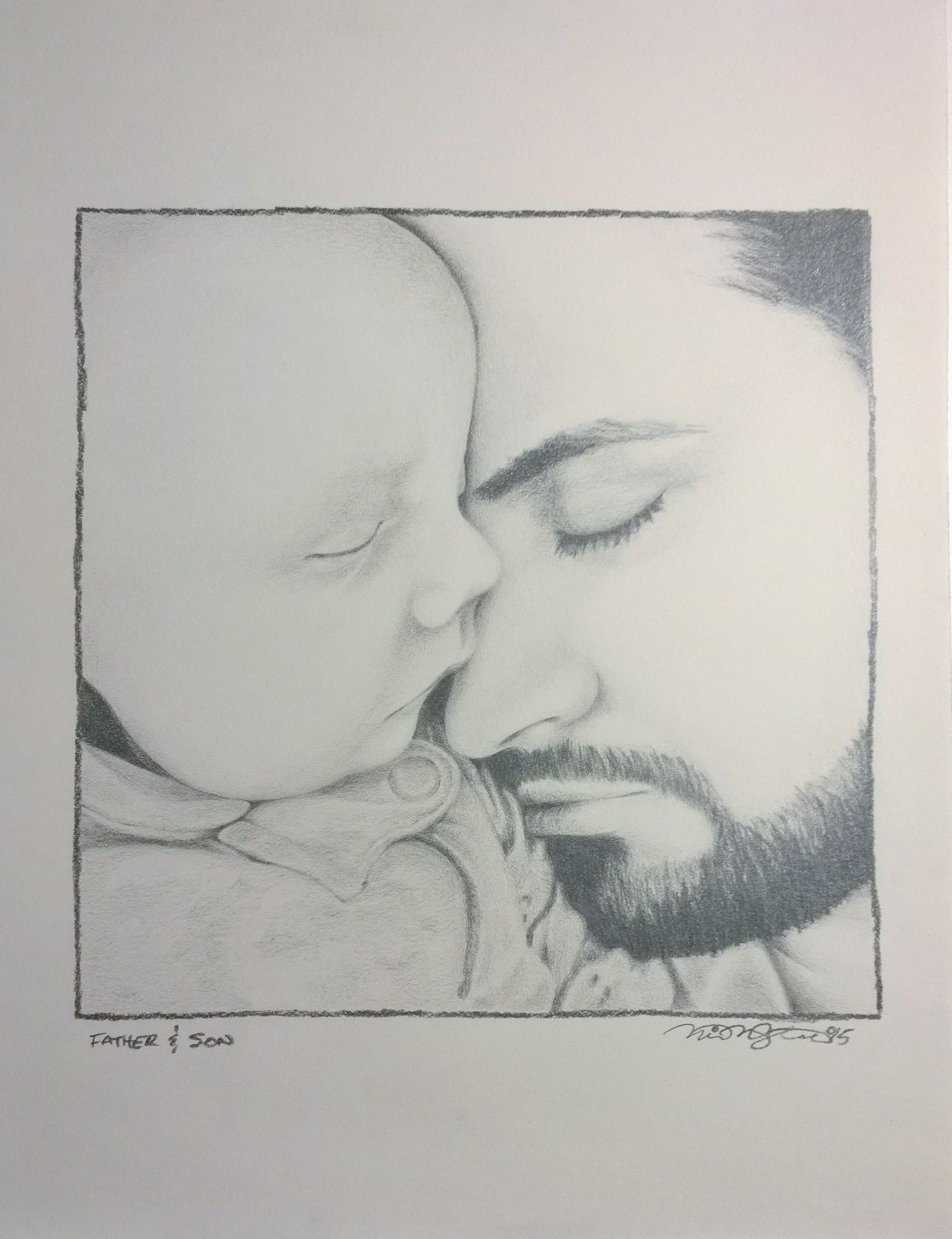 Father And Son Drawing at PaintingValley.com | Explore collection of