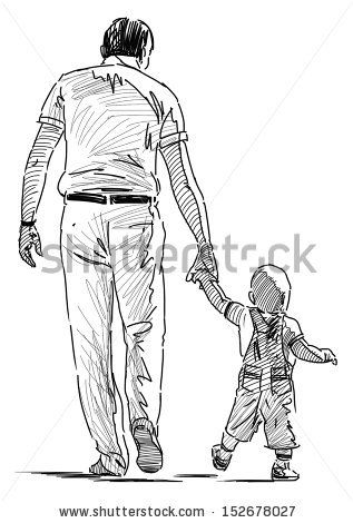 317x470 Father And Son - Father And Son Drawing