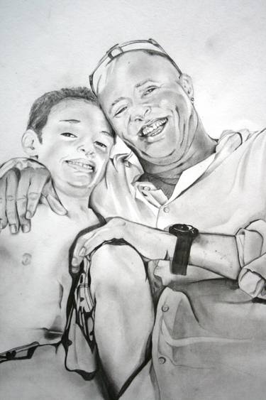 375x563 Father And Son Drawing - Father And Son Drawing