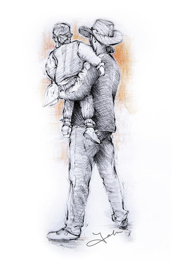 593x900 cypriot father and son drawing - Father And Son Drawing