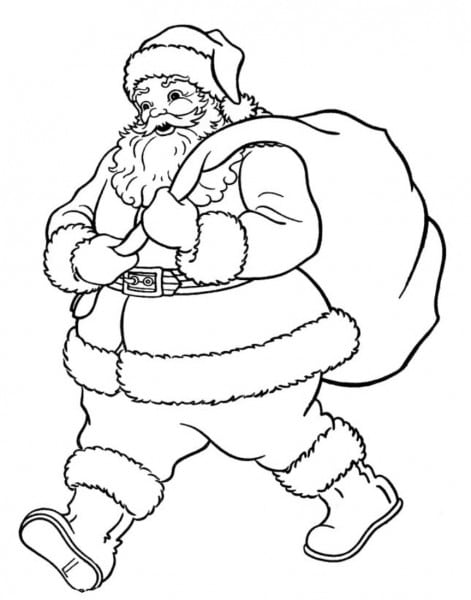 471x600 Father Christmas Drawing At Getdrawings Com Best Coloring Collection - Father Christmas Drawing