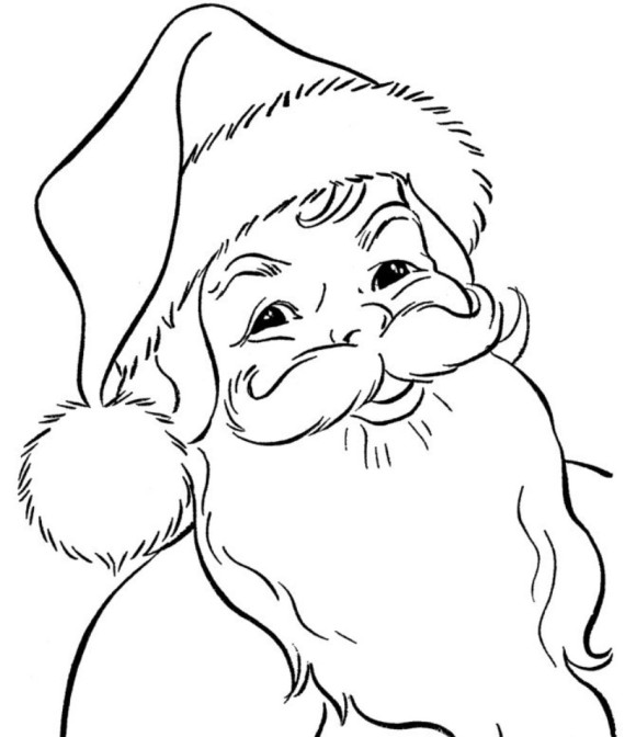580x672 Father Christmas Drawings - Father Christmas Drawing