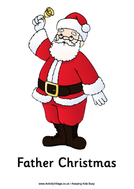 460x649 Santa Claus Printables - Father Christmas Drawing