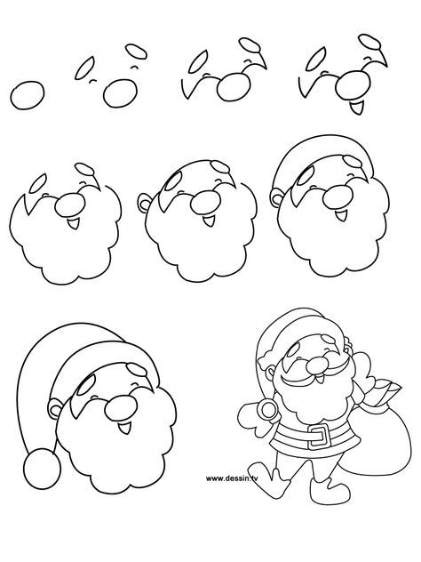 474x632 Dessin Learning In Drawings, Christmas Drawing - Father Christmas Drawing