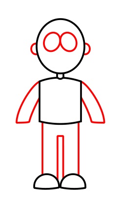 250x419 Drawing A Cartoon Dad - Father Drawing