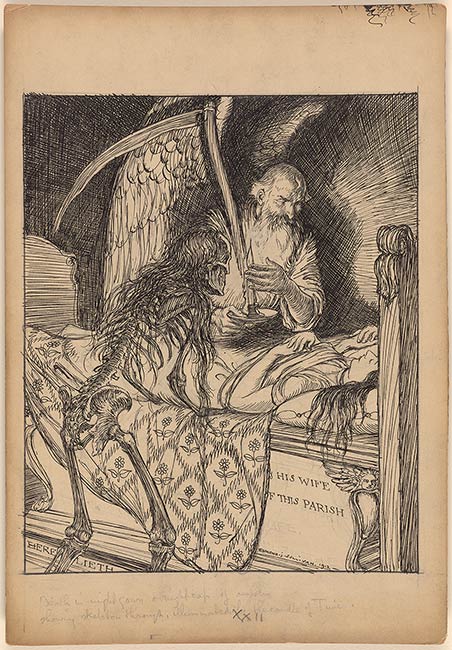 452x650 edmund j sullivan father time and death beside the tomb - Father Time Drawing