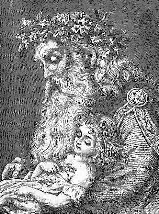 327x438 Father Time - Father Time Drawing