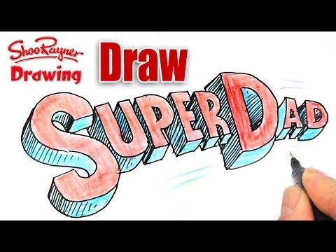 480x360 How To Draw A Super Dad Logo For A Father's Day Card Shoo Rayner - Fathers Day Drawings