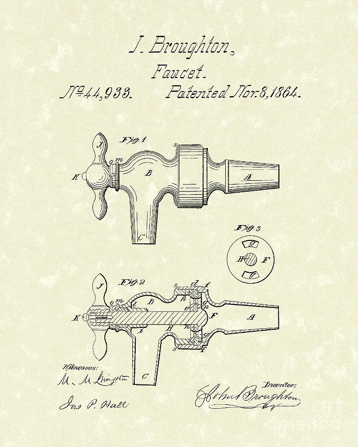 720x900 faucet patent art drawing - Faucet Drawing