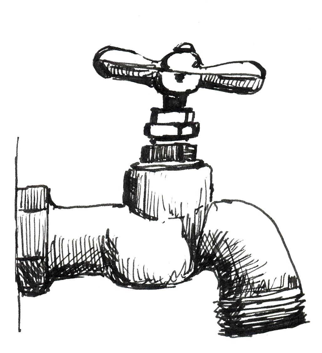 1028x1126 spigot a faucet draw, art and art drawings - Faucet Drawing