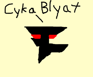 300x250 faze clan logo saying cyka blyat drawing - Faze Logo Drawing