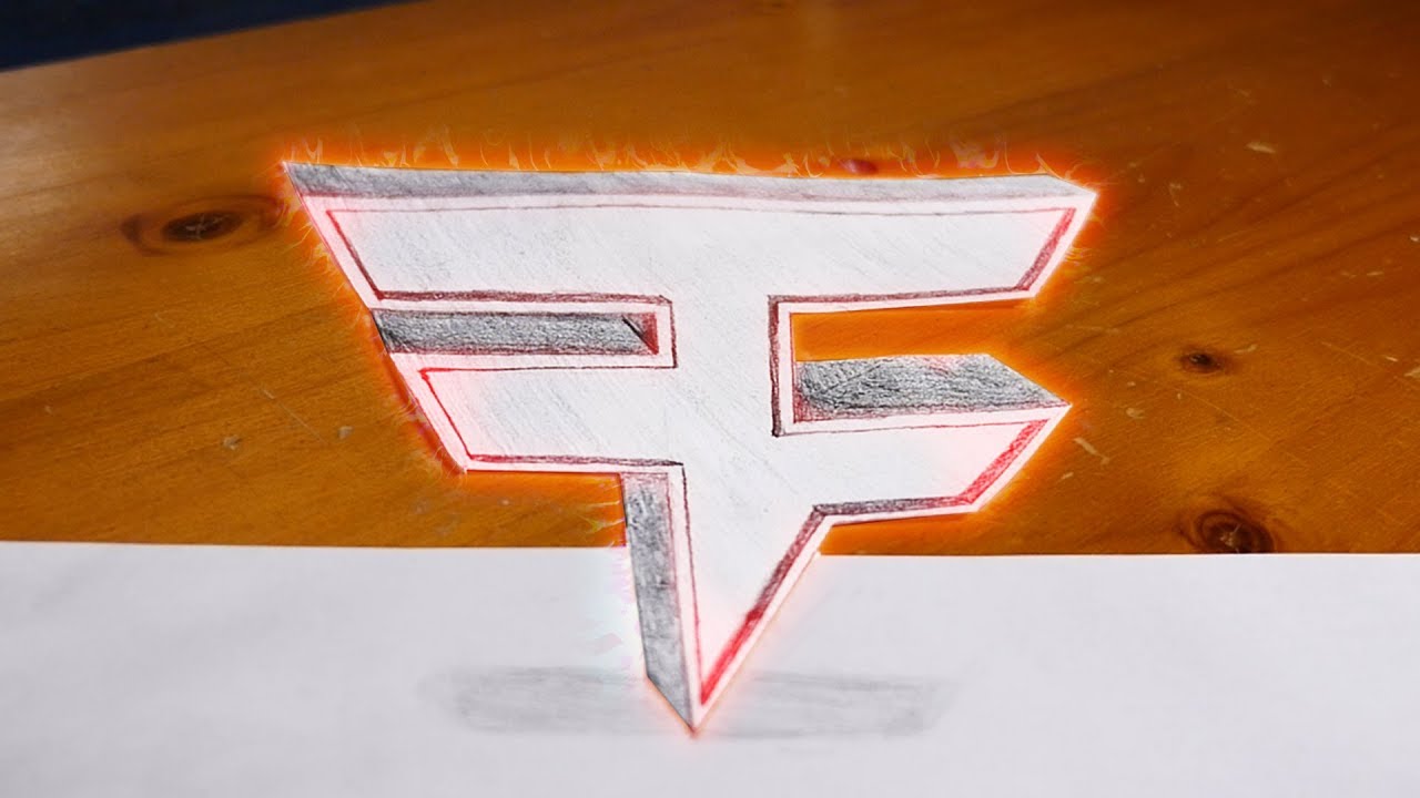 1280x720 Trick Art - Faze Logo Drawing