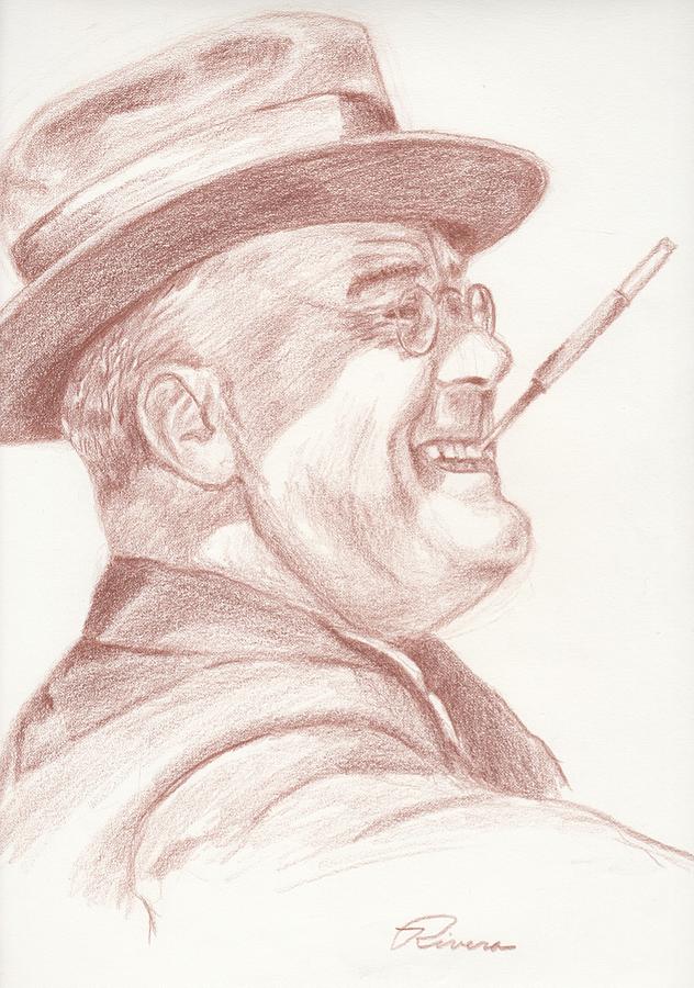 632x900 franklin roosevelt drawing - Fdr Drawing