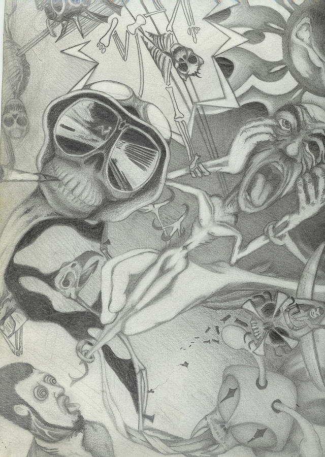 640x900 Fear And Loathing In This Infectious Life Drawing - Fear And Loathing Drawings