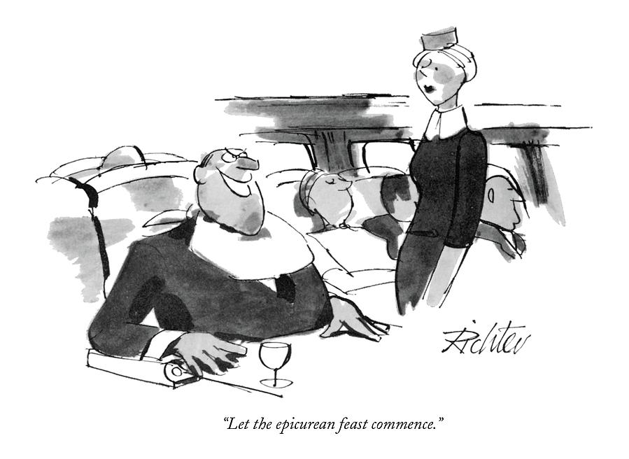 899x656 let the epicurean feast commence drawing - Feast Drawing