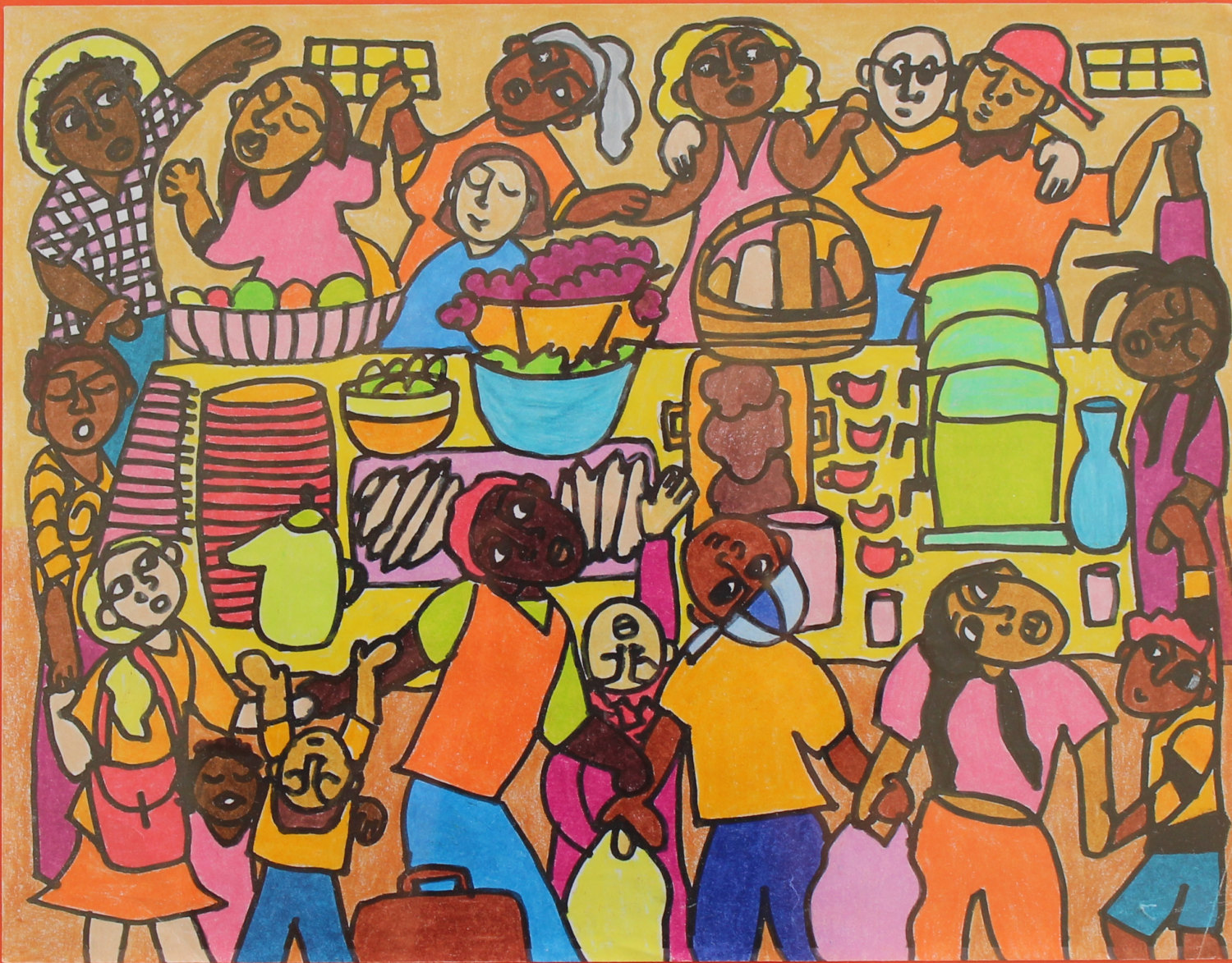 1500x1173 the great feast - Feast Drawing