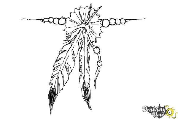 600x400 How To Draw A Feather Tattoo - Feather Drawing