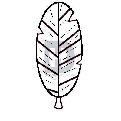 400x400 How To Draw A Feather For Kids, Step - Feather Drawing Step By Step