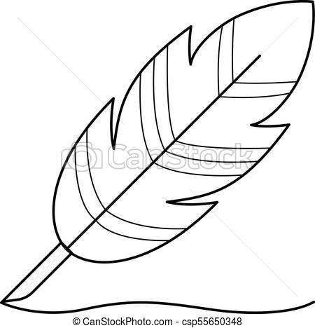 Feather Line Drawing at PaintingValley.com | Explore collection of ...