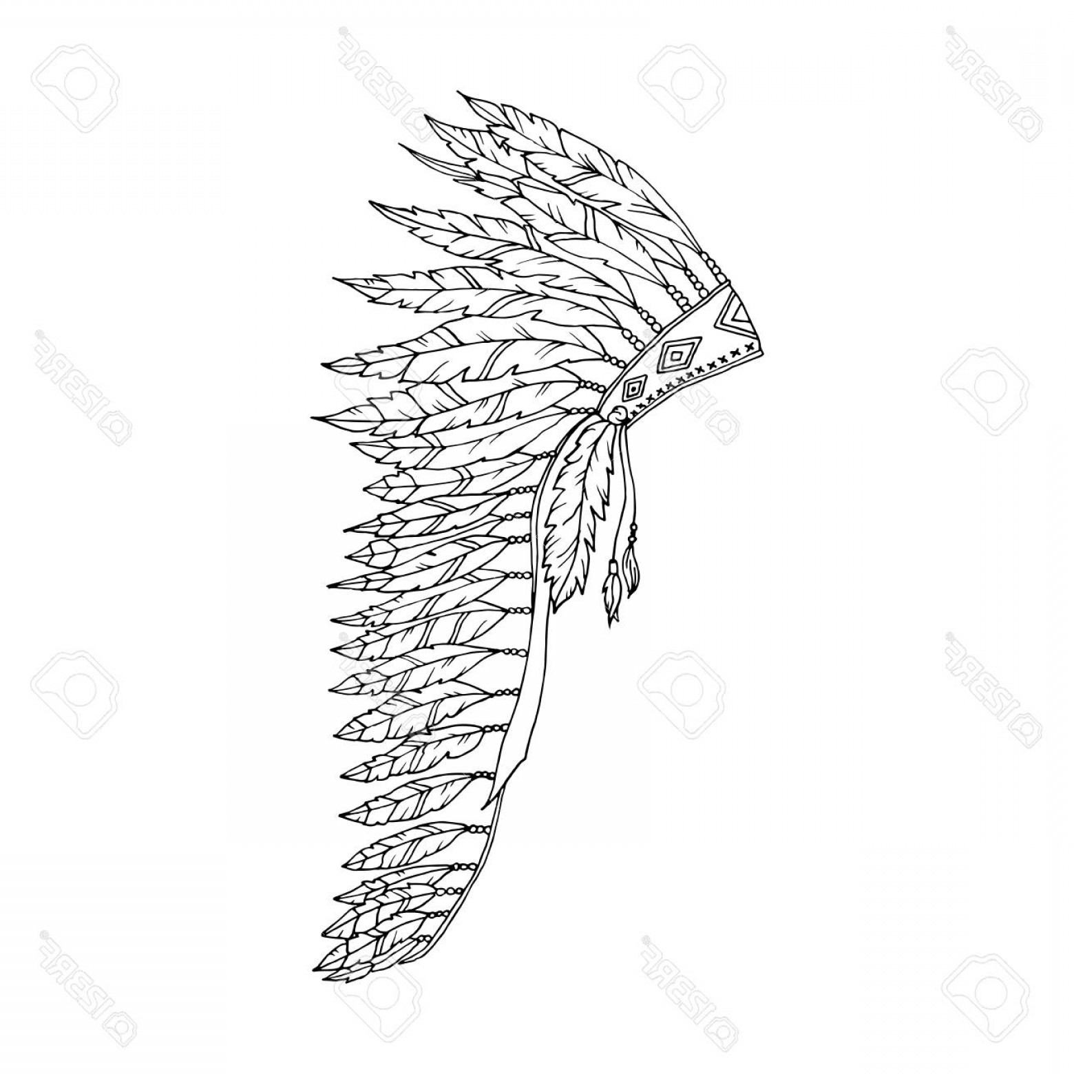 Feather Tattoo Outline Drawings