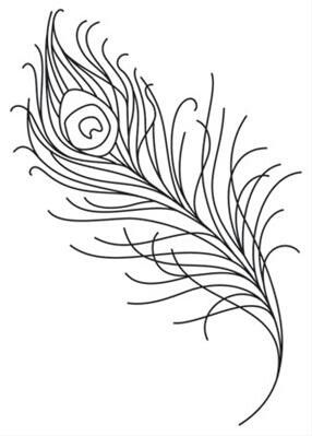 286x399 Drawn Feather Outline - Feather Outline Drawing