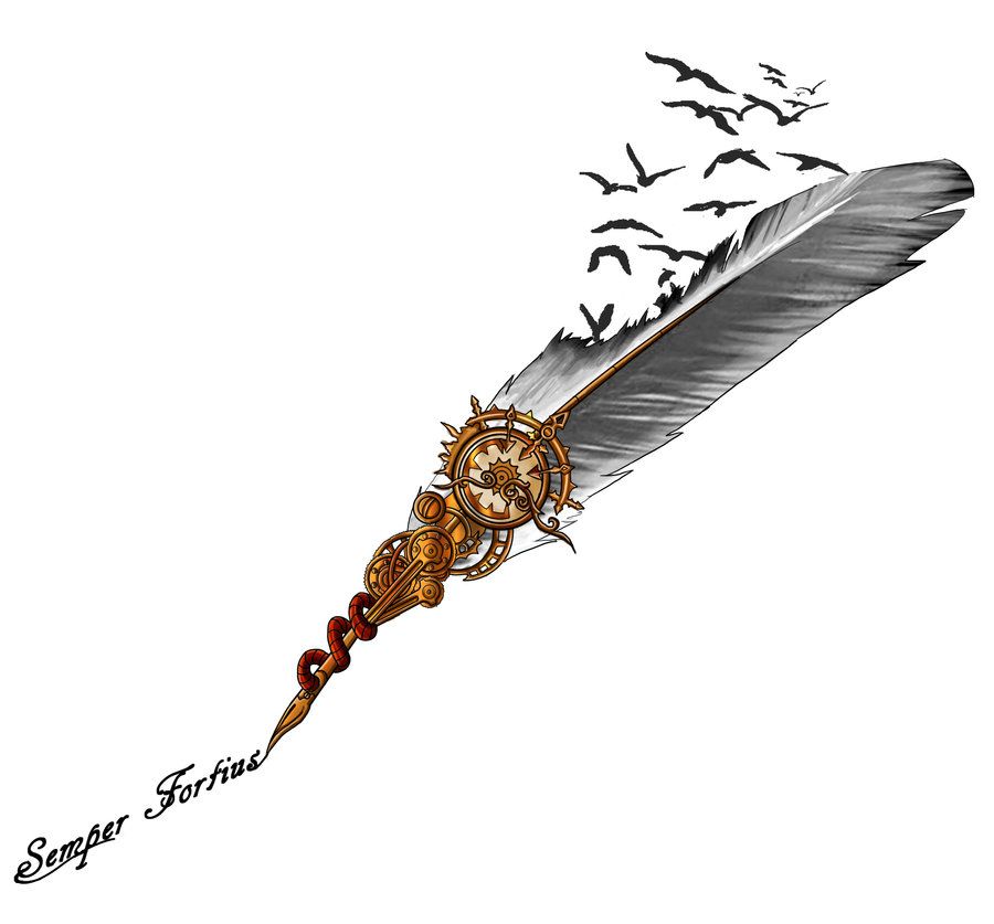 900x837 Feather Pen Drawings - Feather Pen Drawing