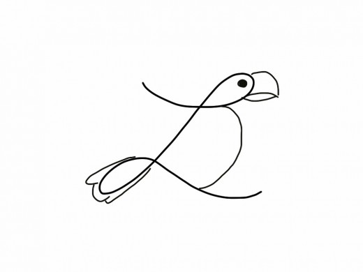 520x390 How To Turn A Cursive L Into A Bird Drawing Hubpages - Feather Turning Into Birds Drawing