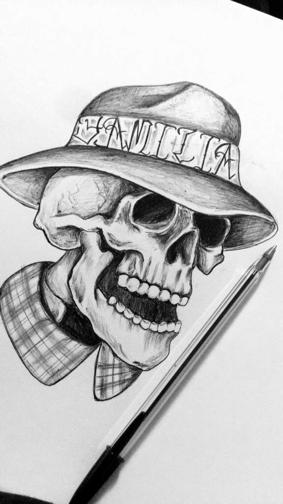 576x1024 Fedora Skull Drawing Art Amino - Fedora Drawing