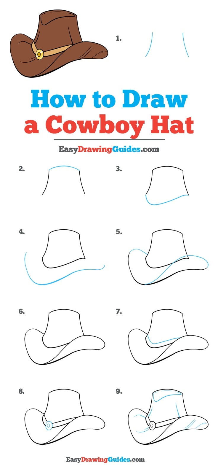 736x1591 How To Draw A Cowboy Hat - Fedora Drawing