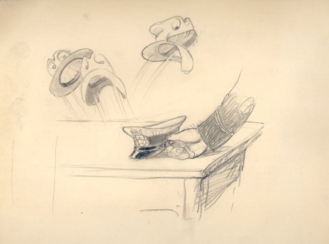 673x500 Johnny Fedora And Alice Bluebonnet Production Drawing - Fedora Drawing