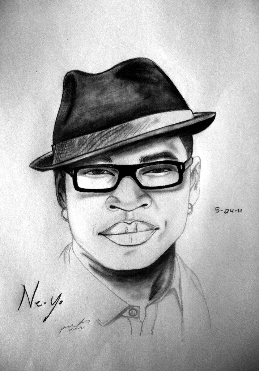 838x1200 Ne Yo Images Ne Yo Drawing Hd Wallpaper And Background Photos - Fedora Drawing