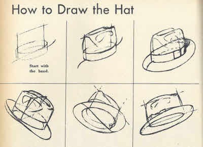 400x290 cartoon snap how to draw hats - Fedora Drawing