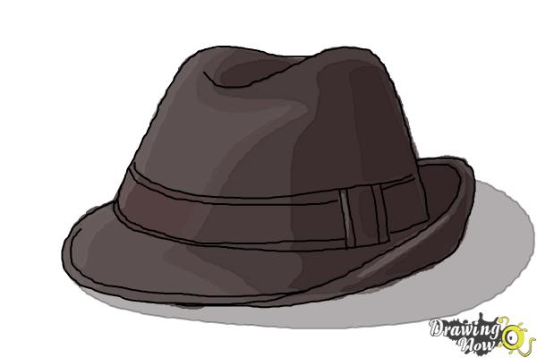 600x400 how to draw a fedora - Fedora Hat Drawing