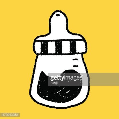 416x416 feeding bottle doodle drawing premium clipart - Feeding Bottle Drawing