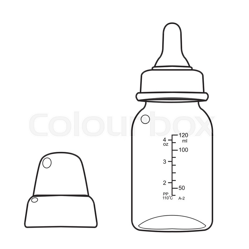 800x800 feeding bottle or baby bottle for stock vector colourbox - Feeding Bottle Drawing
