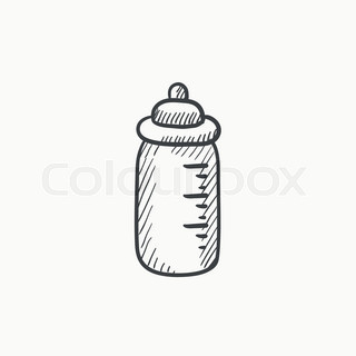 320x320 feeding bottle vector sketch icon stock vector colourbox - Feeding Bottle Drawing