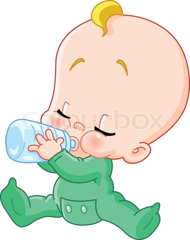634x800 baby drinking bottle stock vector colourbox - Feeding Bottle Drawing