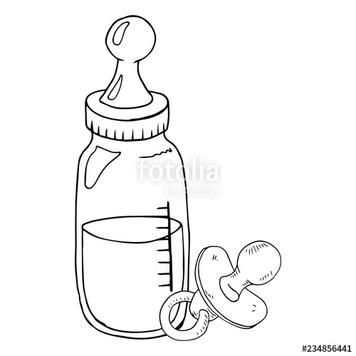 500x500 baby pacifier with ring baby bottle for feeding bottle - Feeding Bottle Drawing