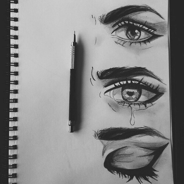640x640 one tear feelings water - Feelings Drawing