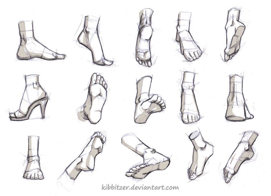 900x651 Feet Reference - Feet Drawing