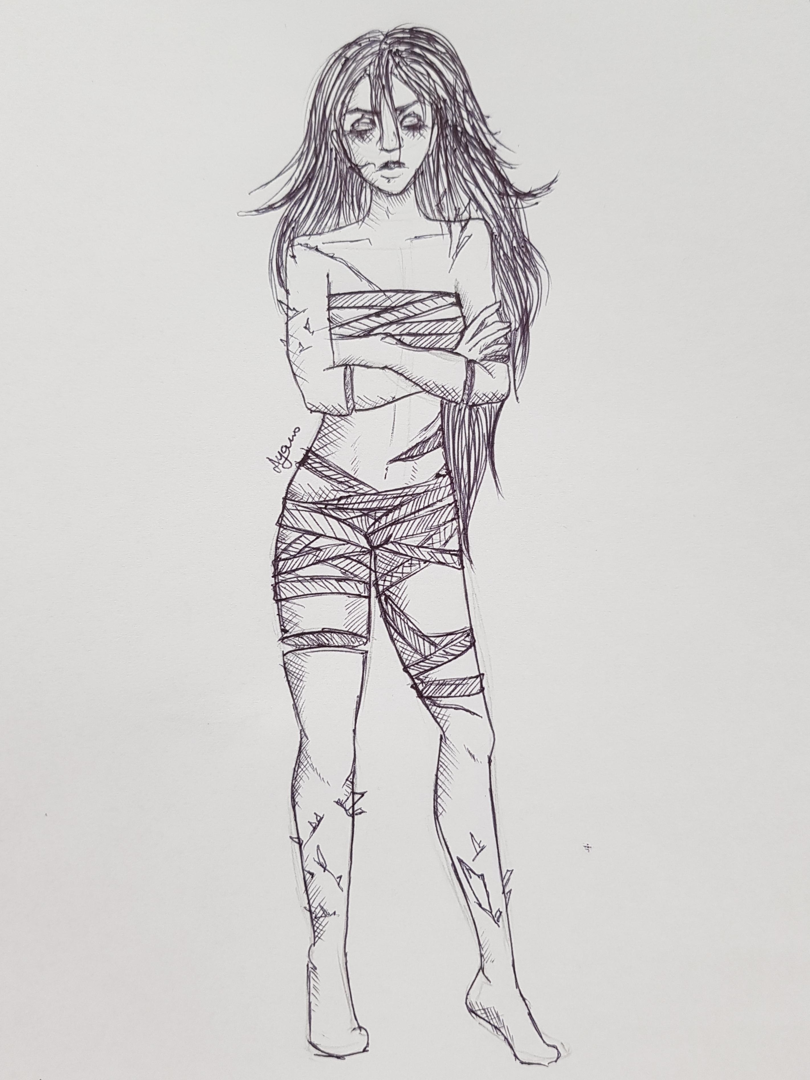 2843x3791 Spirit Is Displeased Doodle - Feet Drawing