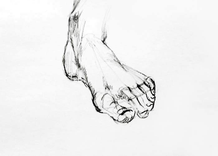 700x500 Drawing Foot - Feet Drawing